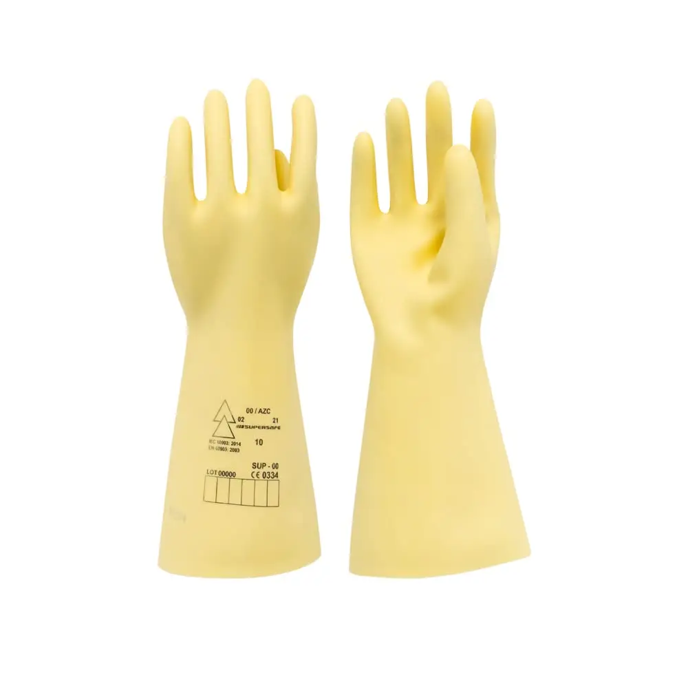 Gants isolants classe 00, utile pour formation habilitation électrique Lyon ou Paris